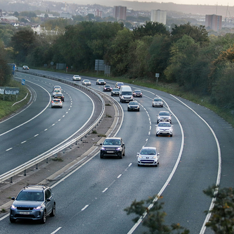 Cars on a motorway